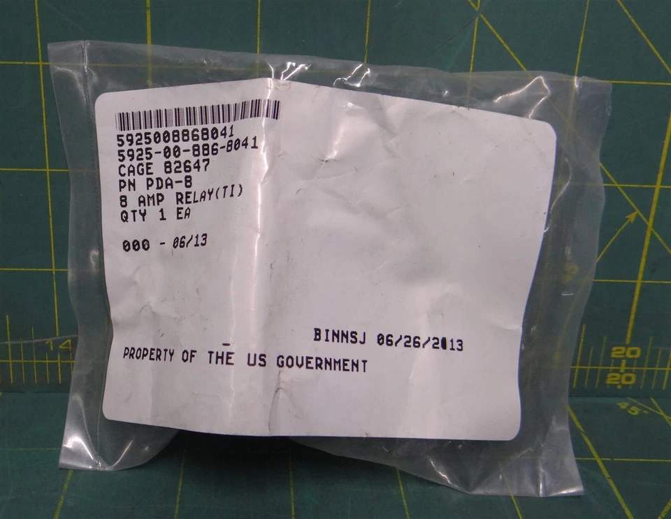 Texas Instruments 8 Amp Relay PDA-8 NSN: 5925-00-886-8041 Foto 2 de 4