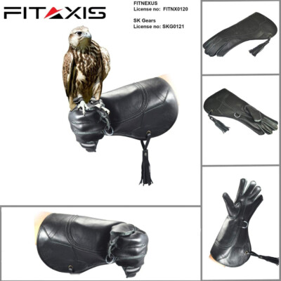 Eagle ,Fauconnerie & Chouette Gant 3 Couches Cuir Nubuck 40.6cm, Brun Clair Left