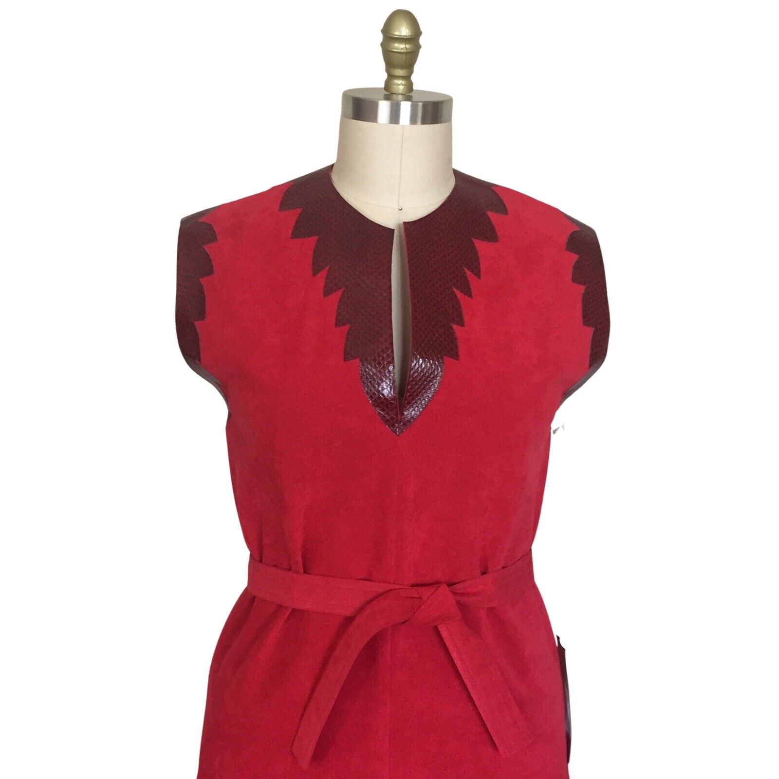 Vintage 1970s Deadstock Plus Size Red Dress | 197… - image 3