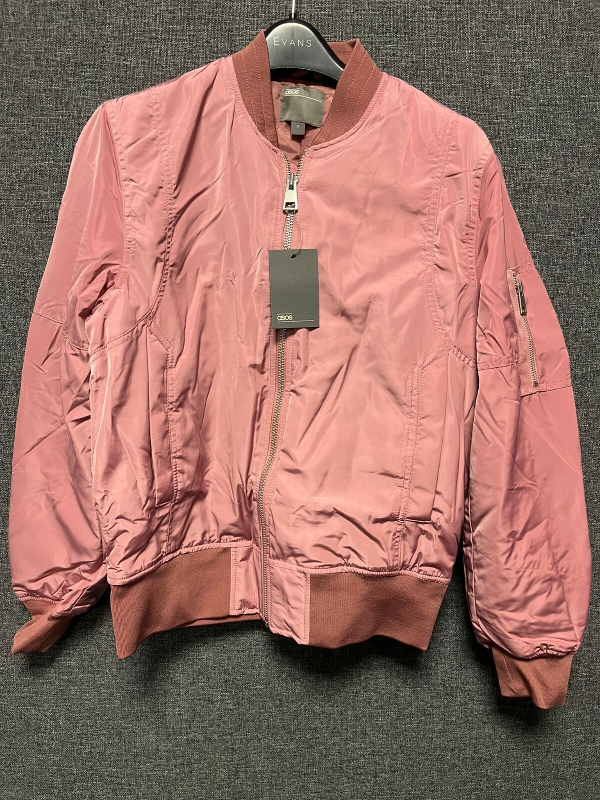 ASOS MA1 Pink Bomber Jacket with Pocket - Medium TD025 JJ02-image