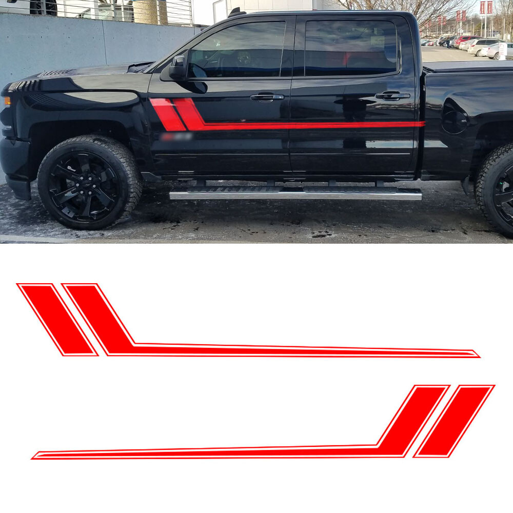 Chevy Silverado GMC Sierra Black Z71 4X4 Bed Side Decals - Foto 6