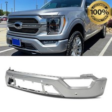 Iconic Silver Front Bumper Face Bar With 6 Holes For 2021-2023 Ford F-150 F150