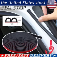 16ft B-Shape Car Door Weatherstrip Rubber Seal Strip Boot Moulding Waterproof
