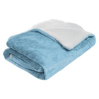 Yorkshire Home Fleece Blanket With Sherpa Backing - Blue (twin) on sale Yorkshire Home Fleece Blanket With Sherpa Backing - Blue (twin) on sale