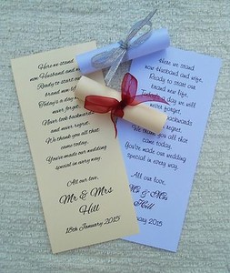 Matrimonio Biglietto Di Ringraziamento Scorre Personalizzata Favore Favor Ebay