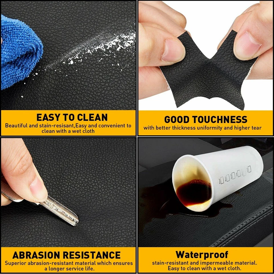 Cubierta de cuero con tapa de reposabrazos de consola central para Ford Explorer 2011-2018 negra Foto 3 de 4