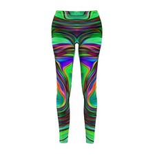 Charisma Girls Swirl Design Number 6 Women's Cut  Sew Casual Leggings AOP 