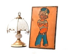 Vintage soviet wall painting handpainted on plywood , Vintage wall decor