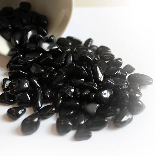 100g/Lot Natural Black Obsidian Quartz Crystal Gravel Specimens Reiki Gemstone - Picture 2 of 10