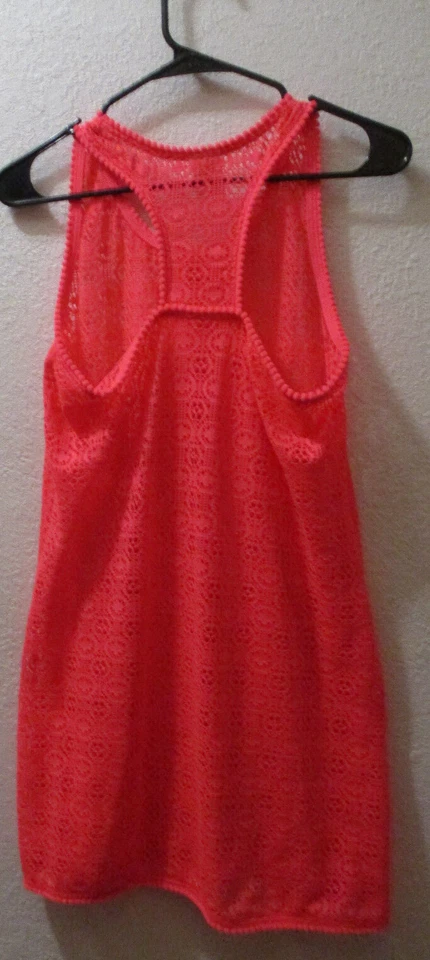 Xhilaration Girls Crochet Coral Lace Swimsuit Cover Up Dress Size XL 14-16 - Image 3 of 3
