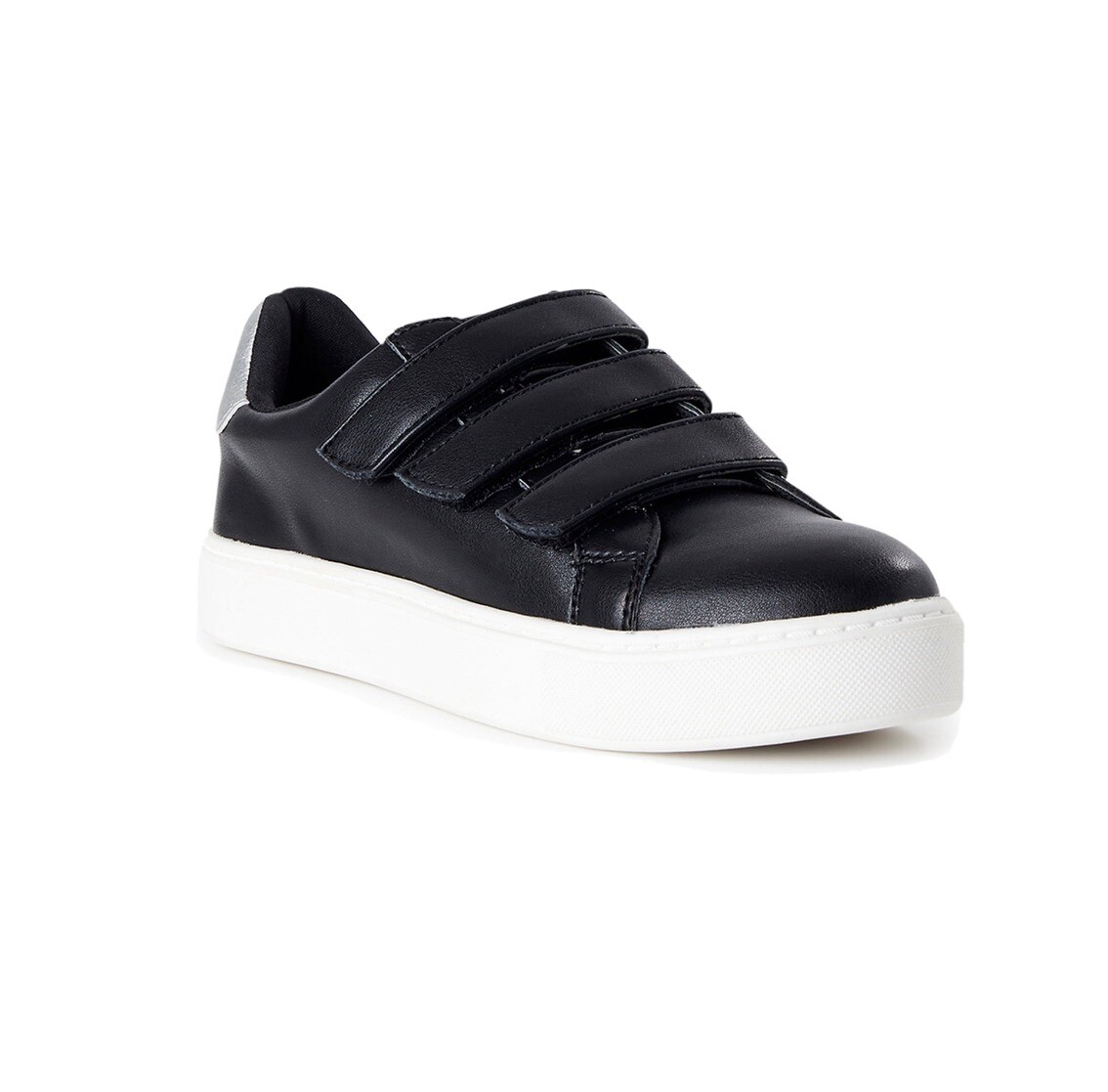 Sleek Black Athletic Shoes with Velcro Straps Athletic Works Little & Big Kids Z-Strap Athletic Sneakers  main image 3