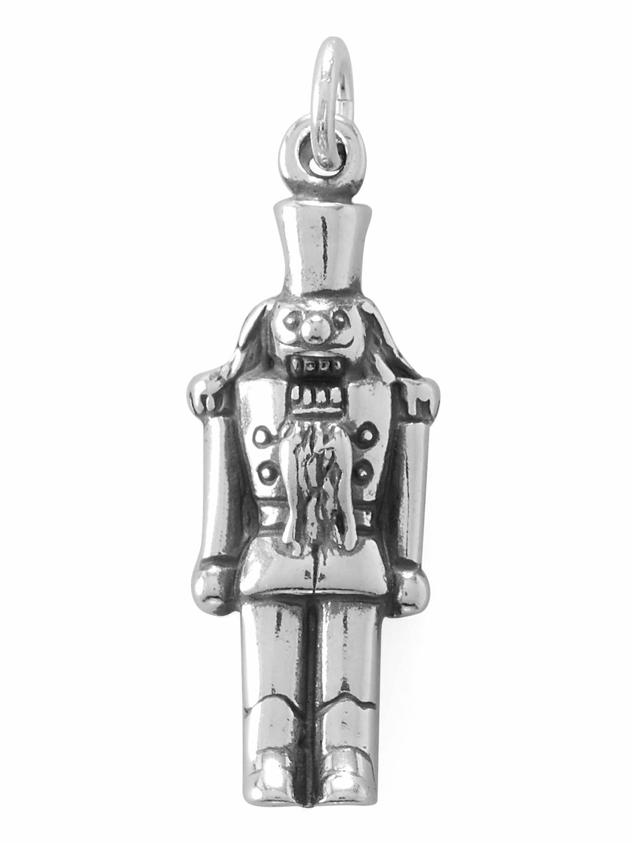 Nutcracker Charm Antiqued Sterling Silver Nutcracker Charm Antiqued Sterling Silver