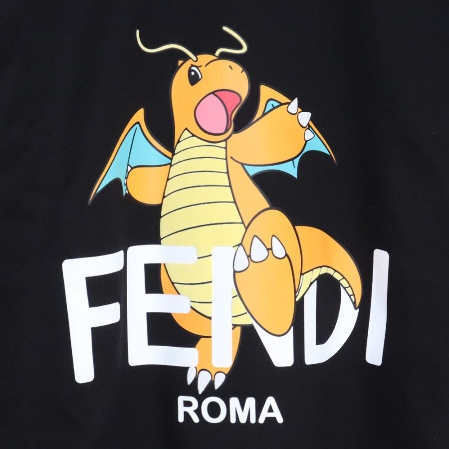 FENDI x FRAGMENT x Pokémon Collaboration T-Shirt Black XS FENDI x FRAGMENT x Pokémon Collaboration T-Shirt Black XS