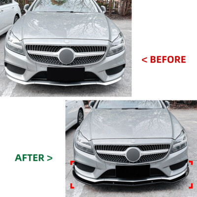Front Bumper Lower Splitter Lip Kit For Benz CLS Class C218 X218