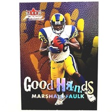Marshall Faulk 2000 Fleer Focus Good Hands Insert #13 NFL HOF St. Louis Rams