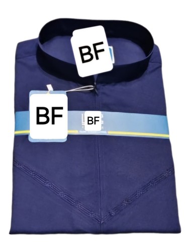 Herren Thobe Islamische Kleidung Kragen Stil mit Stickerei Kurzarm Thobe - Bild 5 von 9