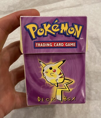 1999 Vintage Pokemon Deck Box Pikachu & Mewtwo ZAP Empty Deck Box 1999 Vintage Pokemon Deck Box Pikachu & Mewtwo ZAP Empty Deck Box