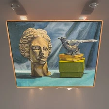 Joe Hengst Dawson Art Painting Oil Canvas Sculpture Books Bird Still Life