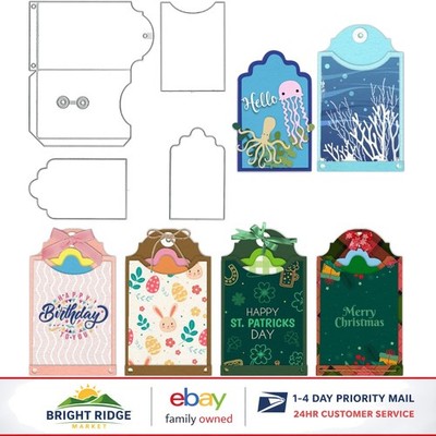 DIY Card Making Template with Decorative Envelope Cutting Dies and Stencils
