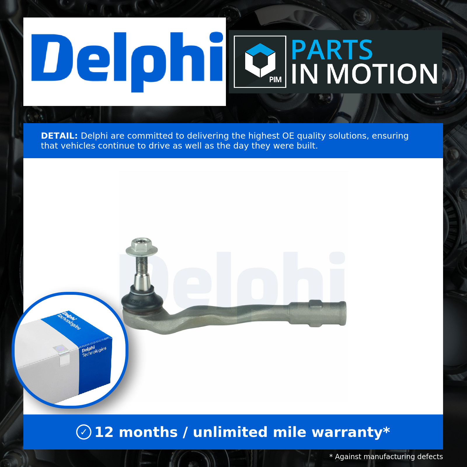 Tie / Track Rod End fits AUDI S4 B8 3.0 Left 08 to 15 Joint Delphi 8K0422817A