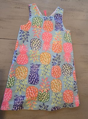 Tommy Bahama Girl's Shift Dress, Size 8, Colorful Pineapple Print, Lined