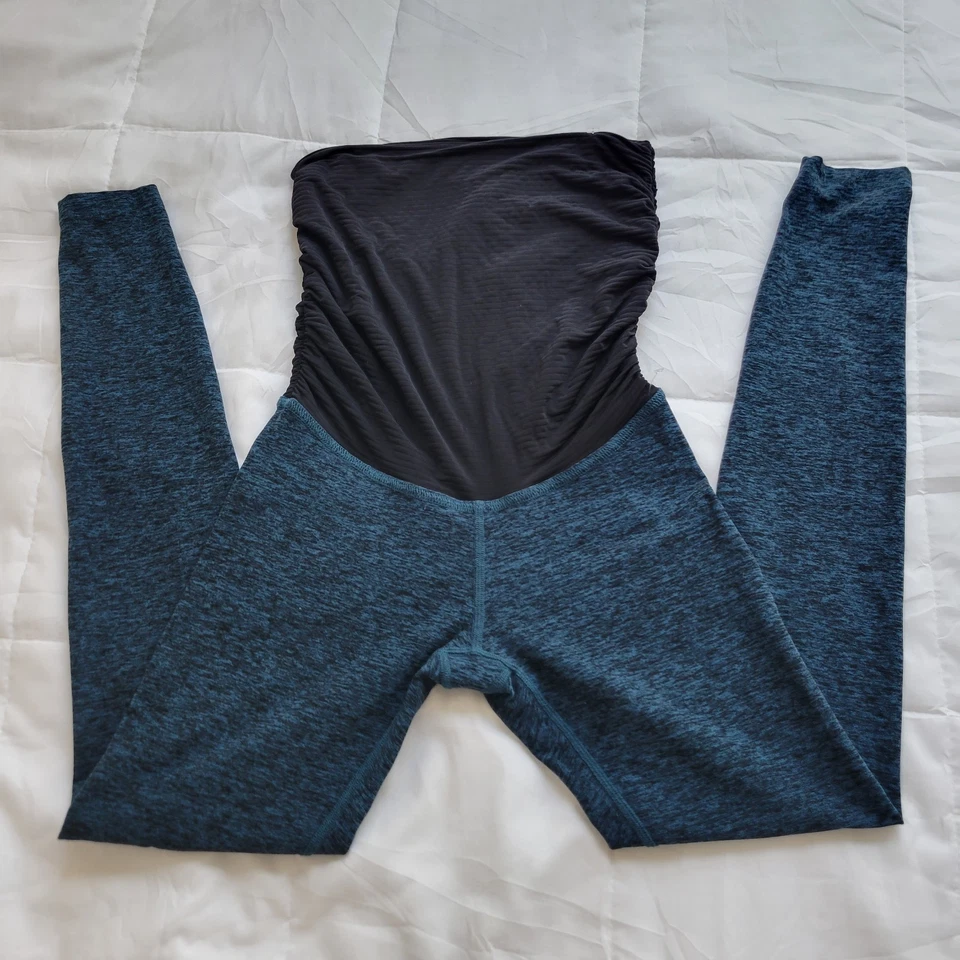 BEYOND YOGA- Beyond The Bump Leggings XS Maternity Spacedye Green Workout 26" - Image 4 of 4