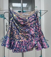 Zara Jupe évasée femme M multicolore à paillettes avec doublure