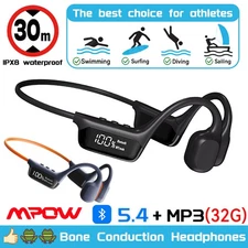 Mpow 32G Bone Conduction Wireles Earphone Headset Sport Swim Bluetooth Headphone