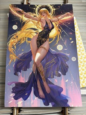 FANYANG JIUGE QUEEN MARIKA THE ETERNAL SIGNED 13x19 ART PRINT elden rings anime