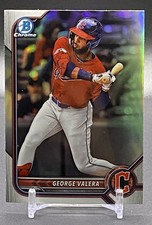 2022 Bowman Draft #BDC-53 George Valera Cleveland Guardians Chrome Refractor