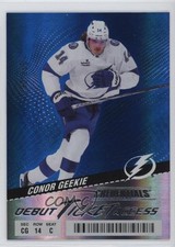 2024 Upper Deck Credentials Debut Ticket Access Blue /399 Conor Geekie #114 e0y