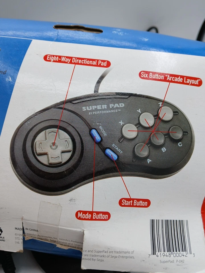 Lote de 7 Controladores SEGA Genesis Negros Buenos Cables ¡¡Envío Gratis!!! Foto 3 de 3