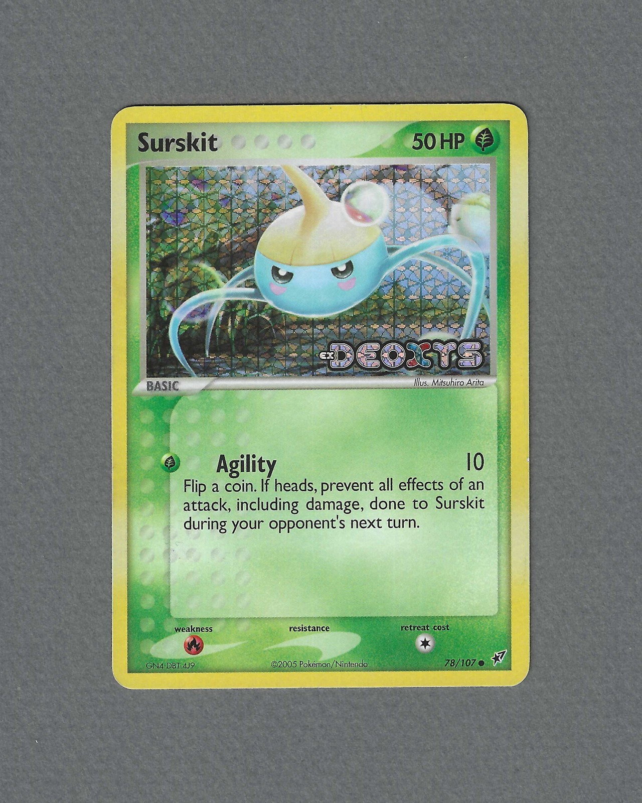 Pokemon Card - Surskit Deoxys 78/107 Reverse Holo Stamped