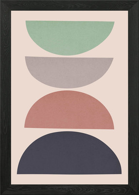 Minimalistisches Aquarell D gerahmt Wandbild Poster Leinwanddruck Bild