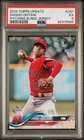 SHOHEI OHTANI 2018 TOPPS PITCHING RED JERSEY RC #US1 PSA 5 EX DODGERS MVP JAPAN!