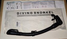 Dry Snorkel, Easy-Breath Free Diving Snorkel Black