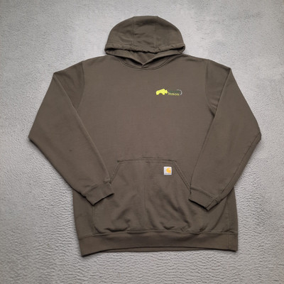 Carhartt Hoodie Mens XL Green Sweatshirt Pullover K121 Fleece