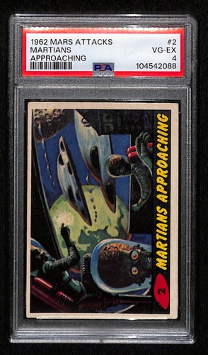 1962 Topps Mars Attacks #2 Martians Approaching — PSA 4