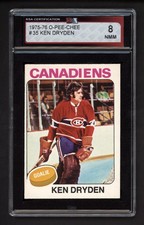 1975-76 OPC #35 KEN DRYDEN KSA 8 NEAR MINT-MINT