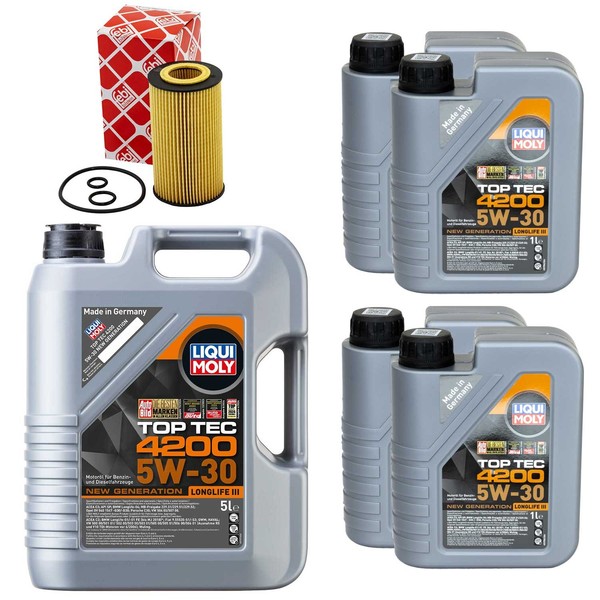 MotoröL Set 4200 5W-30 Liqui Moly 9 Liter + ÖLfilter FüR Mercedes Vito Viano-image