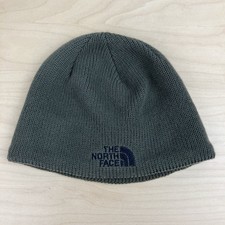 The North Face Kids Size Small Winter Beanie Hat Dark Green Embroidered Logo