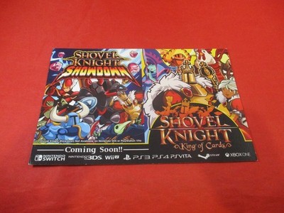 Shovel Knight Showdown/King Cards Nintendo Switch PS4 Xbox Amiibo Promo Ad Card