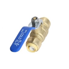 1/2 x 1/2 Inch Push Fit Ball Valve Blue Water Shut Off Connector 1 PCS