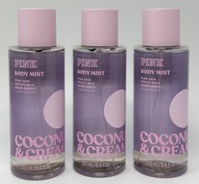 3 VICTORIA'S SECRET PINK COCONUT CREAMY SCENTED BODY MIST SPRAY FRAGRANCE 8.4 OZ