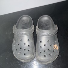 Crocs Classic Unisex Kids Black Clog Slip-On Lightweight Rubber US 5
