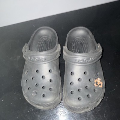 Crocs Classic Unisex Kids Black Clog Slip-On Lightweight Rubber US 5
