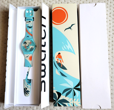 希少　パッチ　コラボパッチ RELEASE Swatch Hawaii NEI Nick Kuchar Aloha SO29Z705 41mm for sale