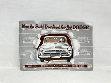 1951-1952 Dodge Car Meadowbrook Coronet Wayfarer D41 D42 New Owners Manual 1951-1952 Dodge Car Meadowbrook Coronet Wayfarer D41 D42 New Owners Manual