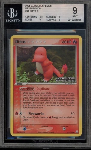 Pokemon Ditto [Charmander] EX Delta Species Reverse Holo #61 BGS 9 Mint