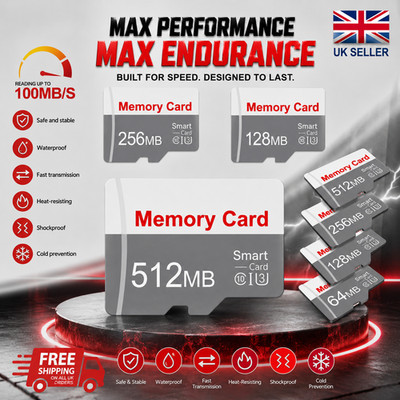 MICRO SD SPEICHERKARTE CLASS HIGH SPEED TF FLASH 1TB 512GB 256GB 128GB 64GB UK